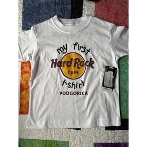 Hard Rock Cafe Podgorcia T-Shirt Kids XS My First White Short Sleeve NWT